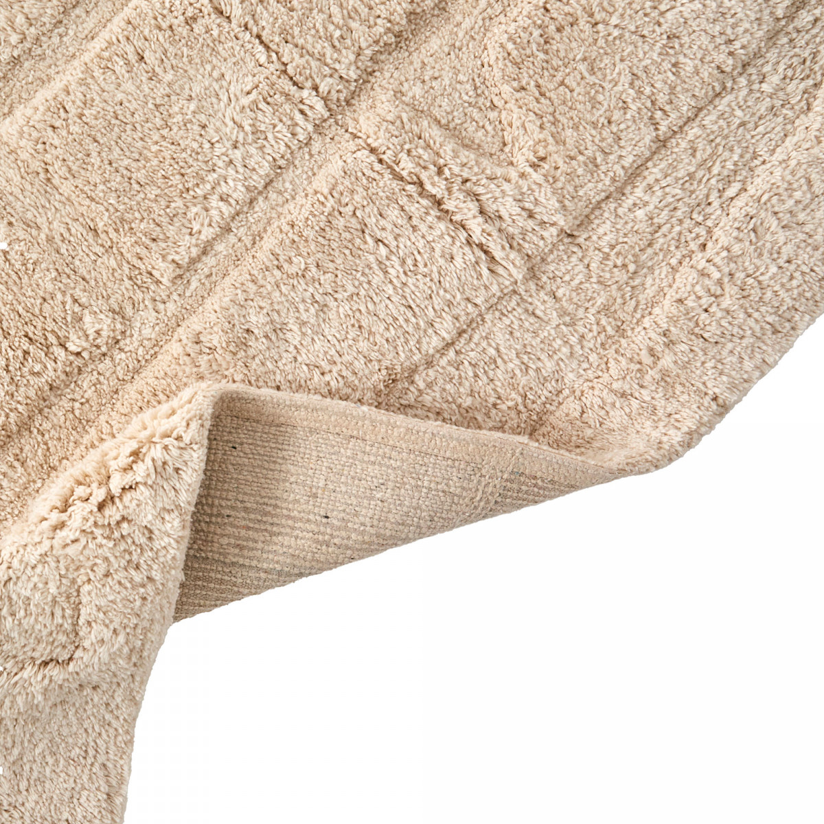 Tapis de bain motifs embossés en coton tufté NOAH beige, GUY LEVASSEUR