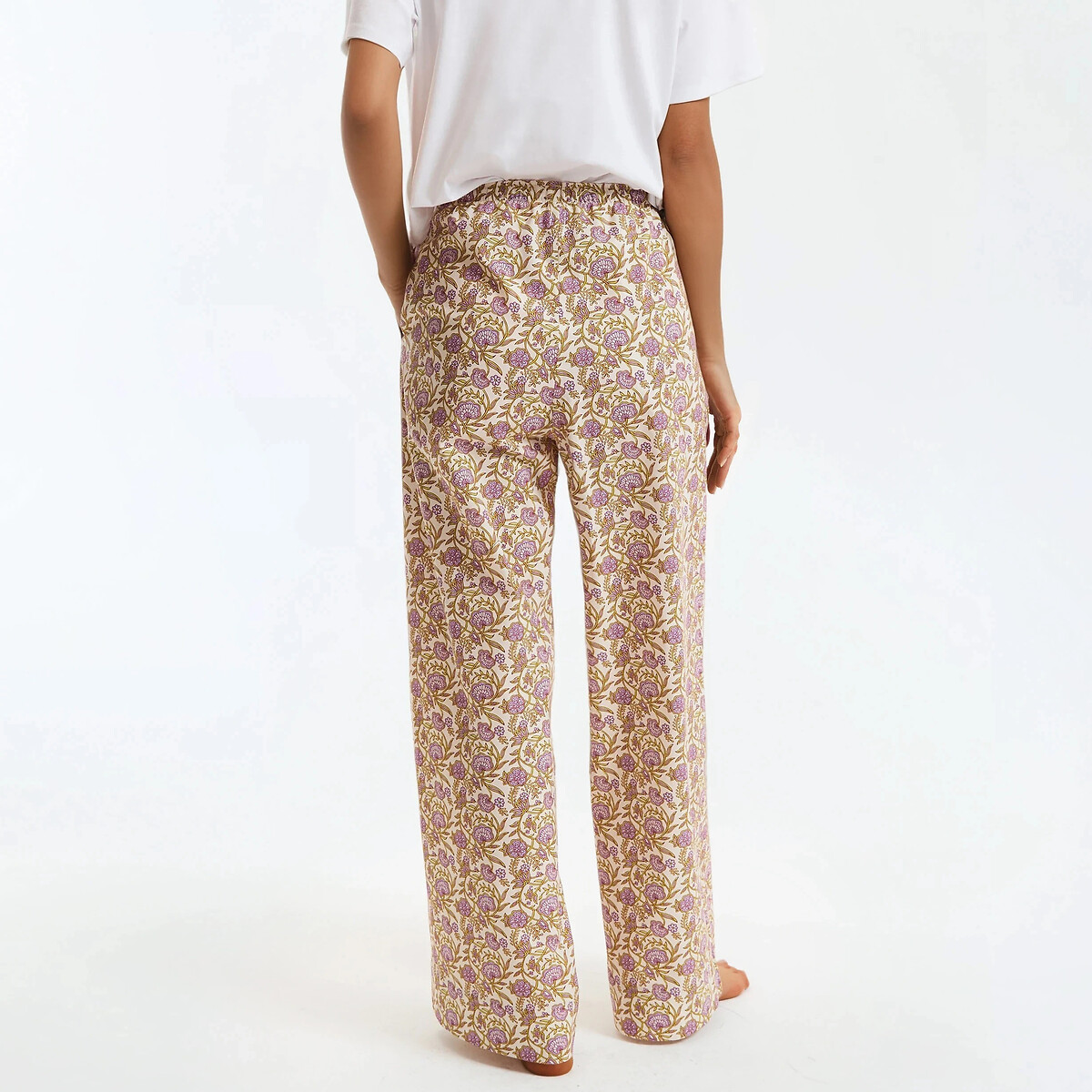 Floral Print Cotton Pyjama Bottoms printed, LA REDOUTE COLLECTIONS