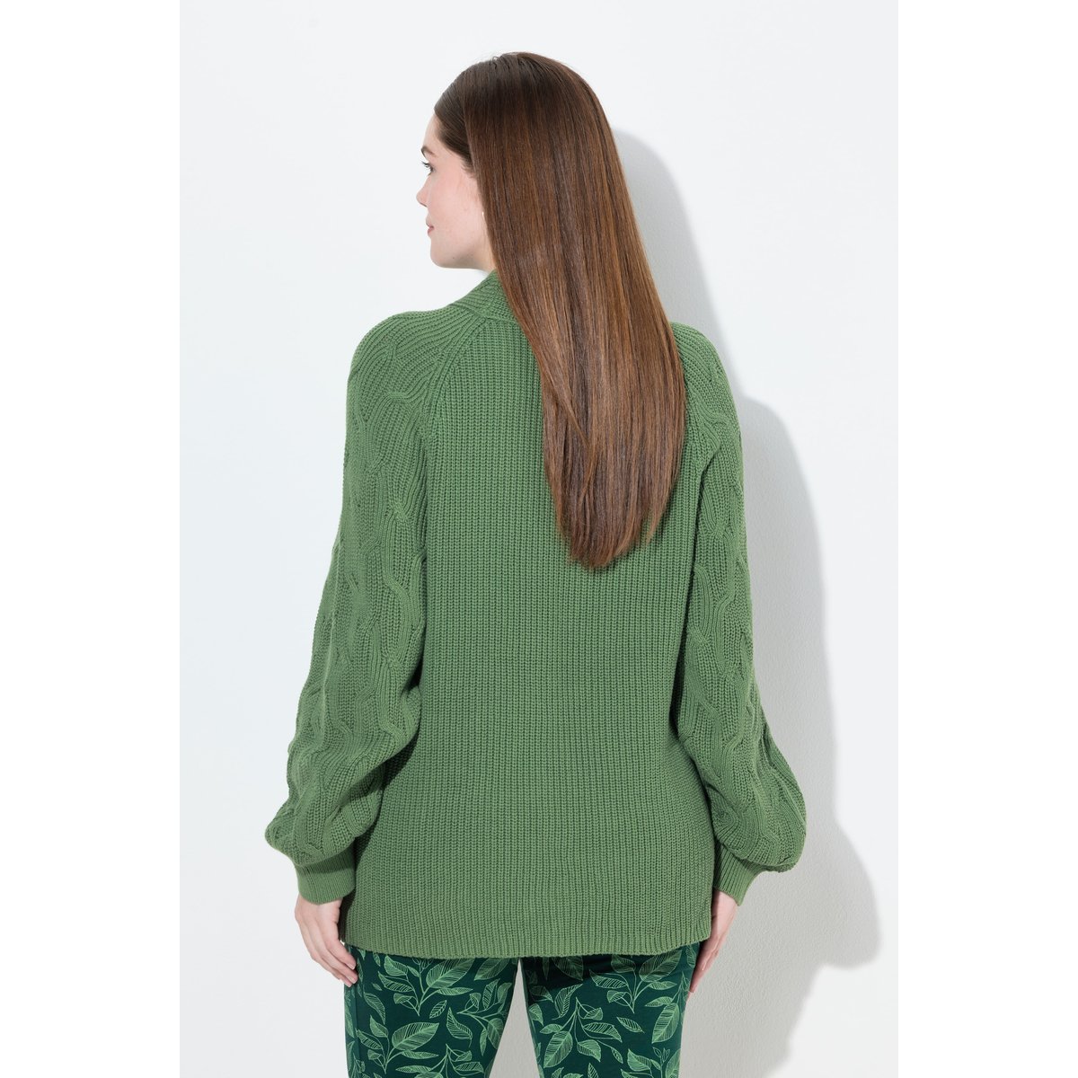 Pull en coton bio vert mousse, ULLA POPKEN