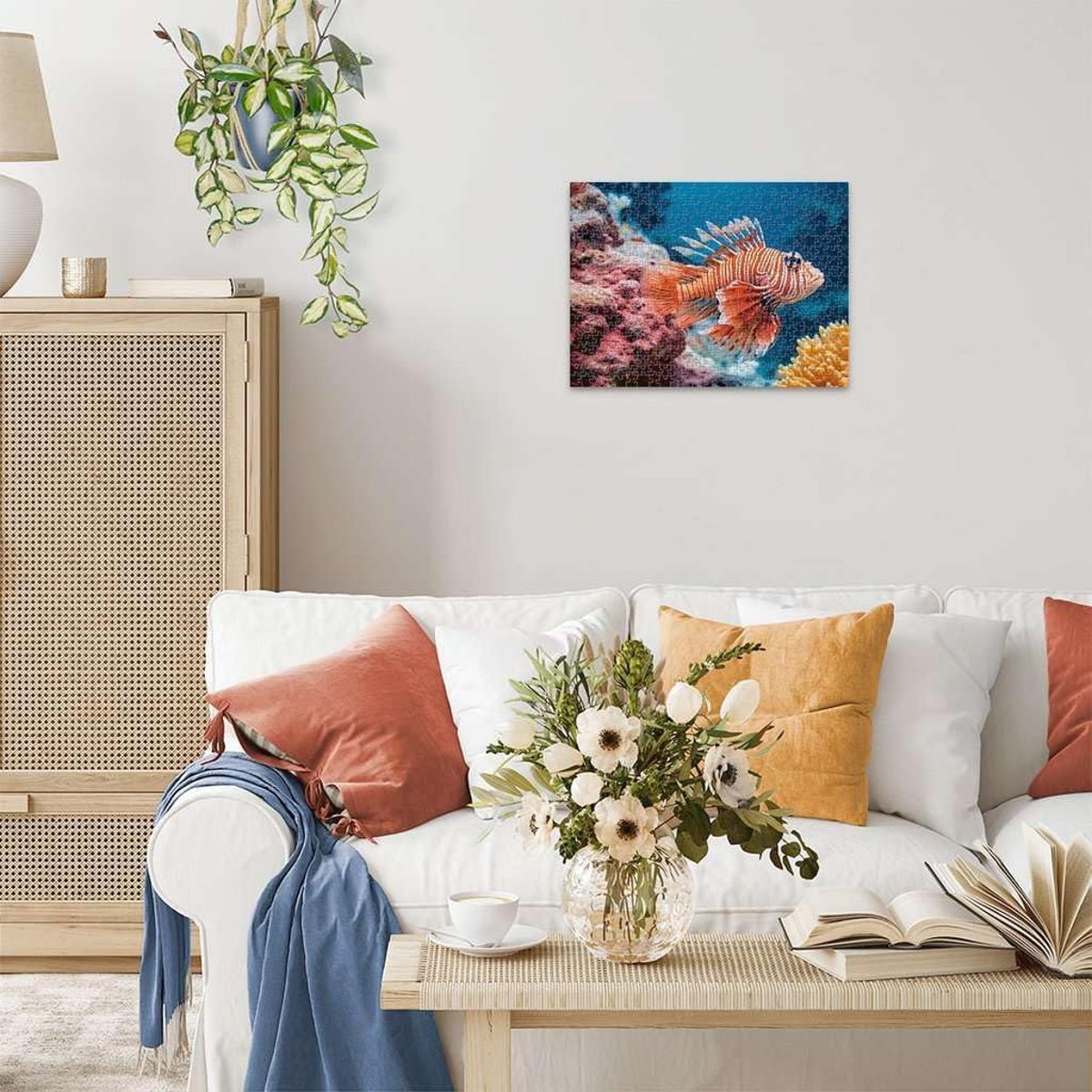 Puzzle Poisson lion 500 pièces blanc, RAVENSBURGER
