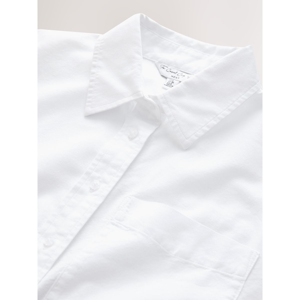 Chemise courte décontractée à manches longues blanc, NEXT
