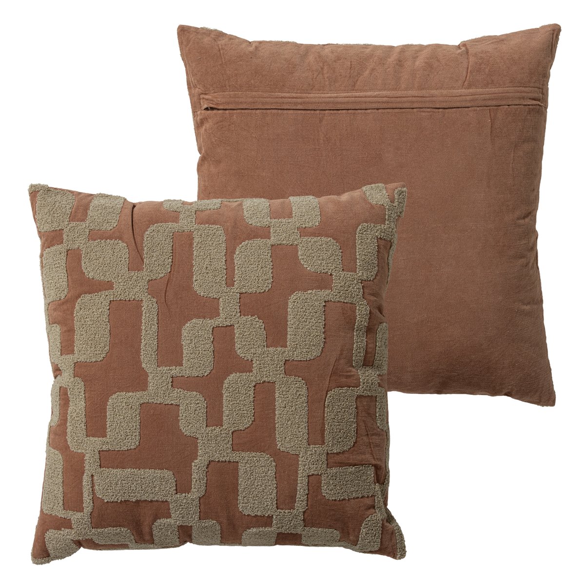 Lot de 4 coussins en coton LUVO rose, WOOOD