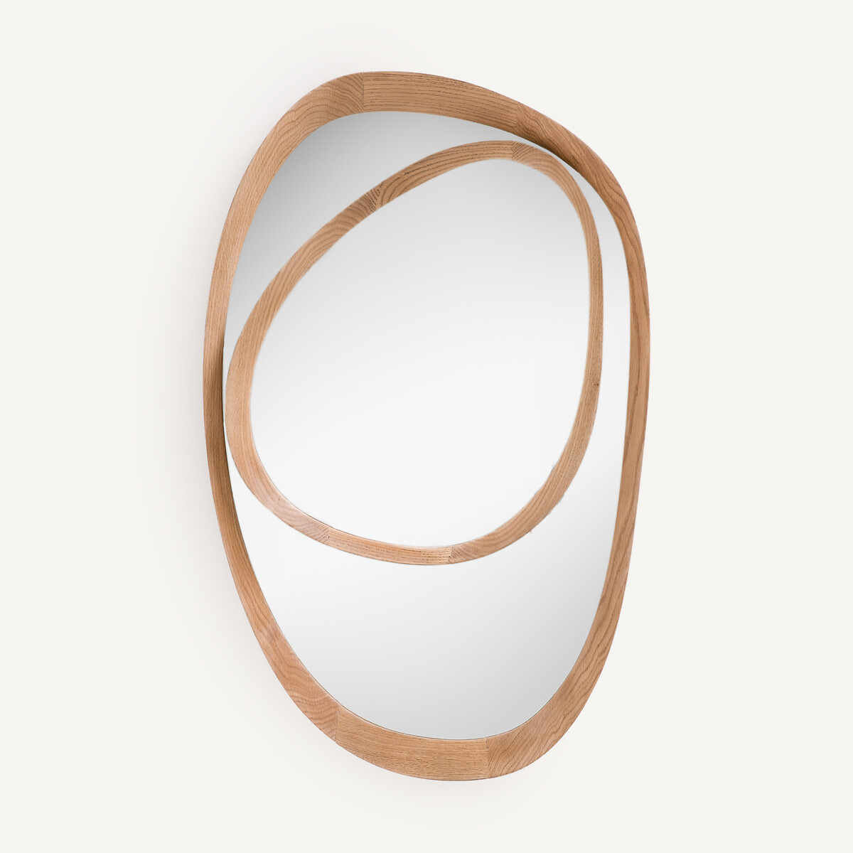Miroir asymétrique, cadre en chêne H100 cm, Belize naturel, AM.PM
