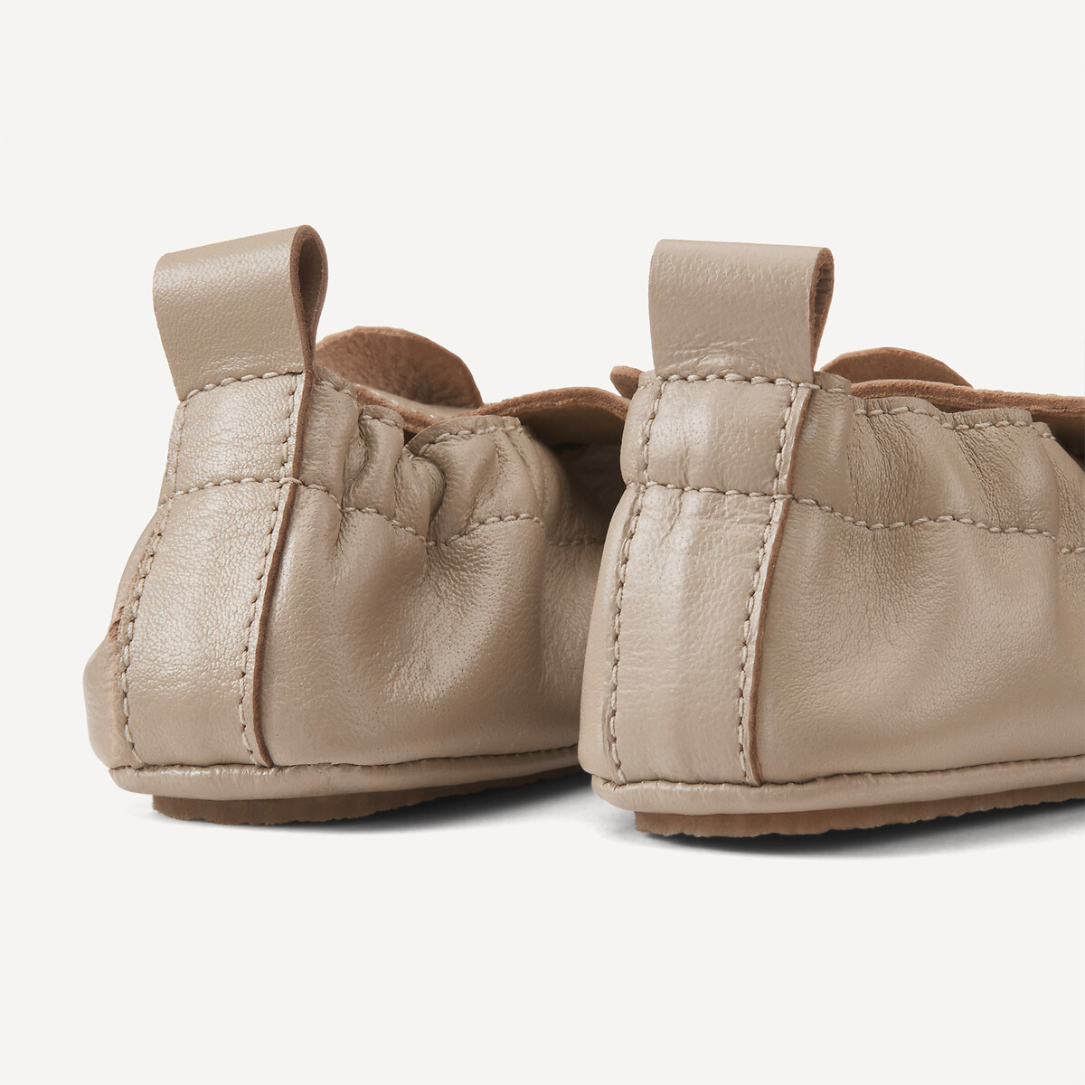 Weiche Hausschuhe aus Leder kamel, LA REDOUTE COLLECTIONS