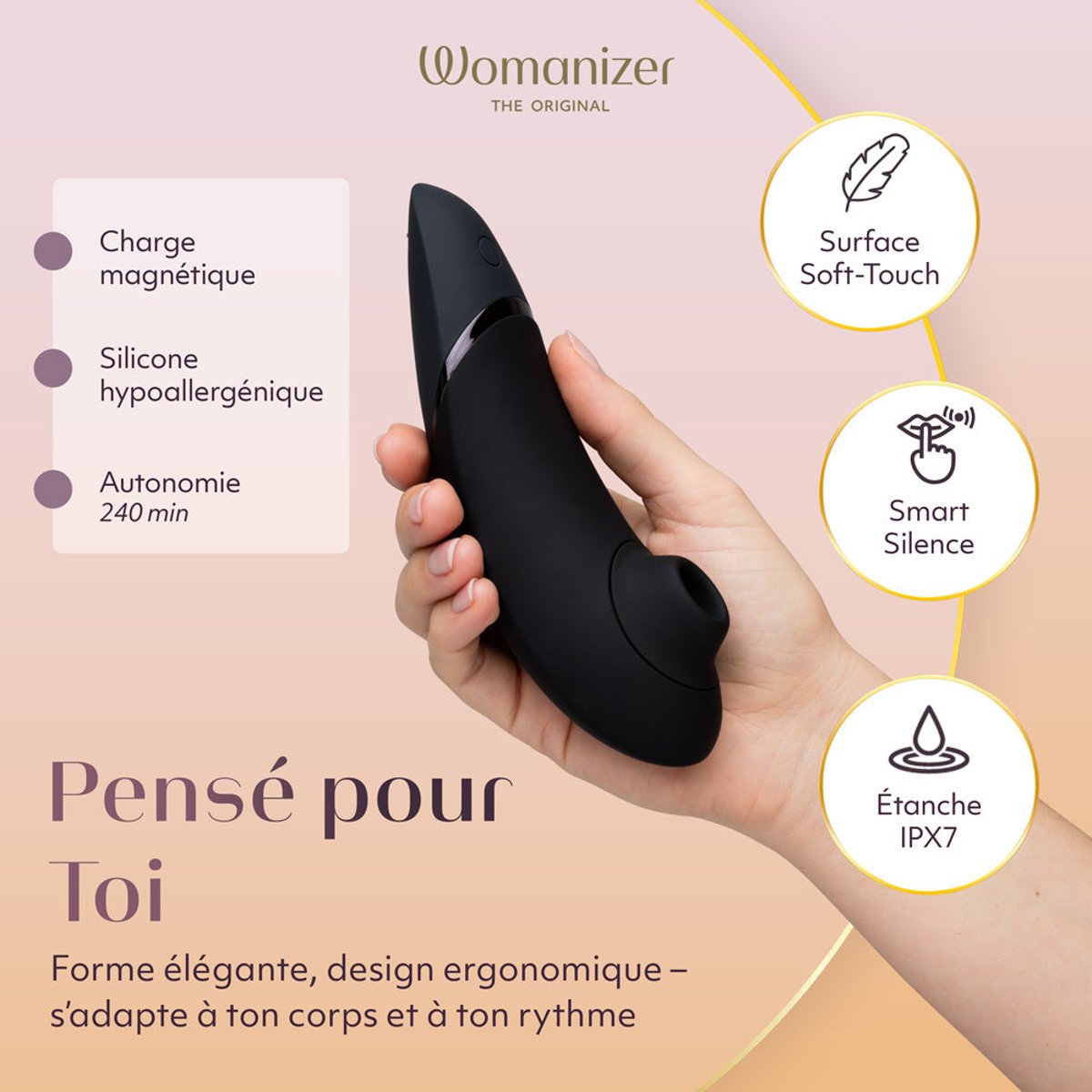Stimulateur Clitoridien Next noir, WOMANIZER