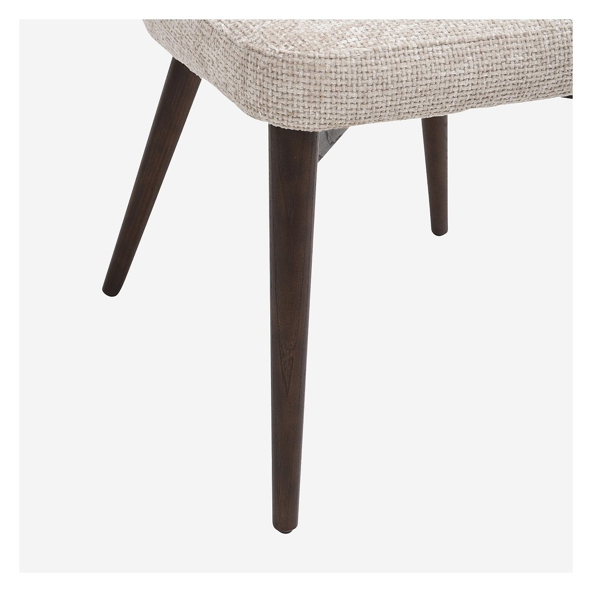 Chaise tissu LURIS crème, HABITAT