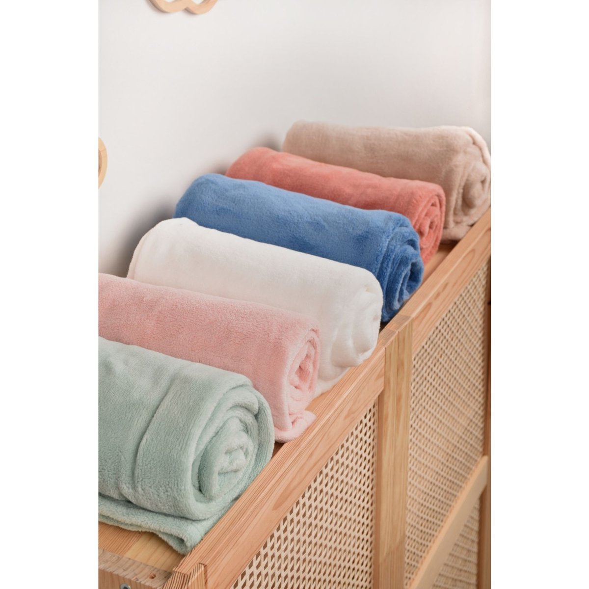 Plaid très doux pour bébé 70x100 cm Beige beige, DOUDOU ET COMPAGNIE