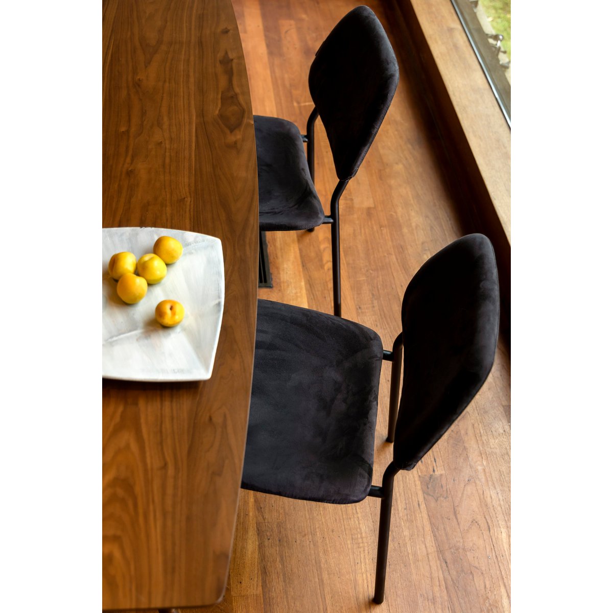 Chaise en tissu DARBY noir, DUTCHBONE