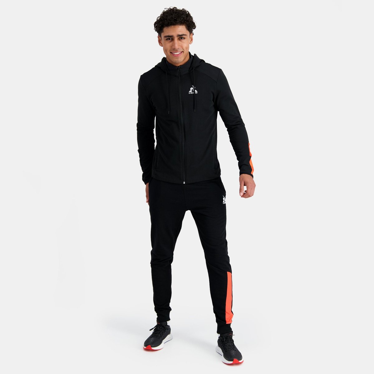 Sweat zippé à capuche Training Performance noir, LE COQ SPORTIF