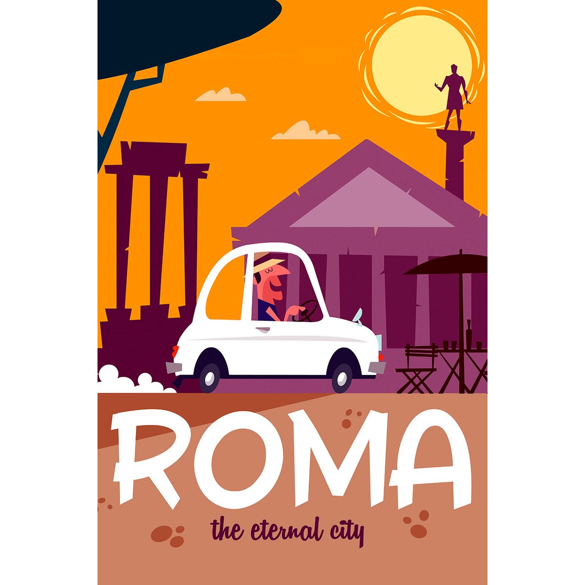 Tableau voyage à rome tableau alu dibond, HEXOA