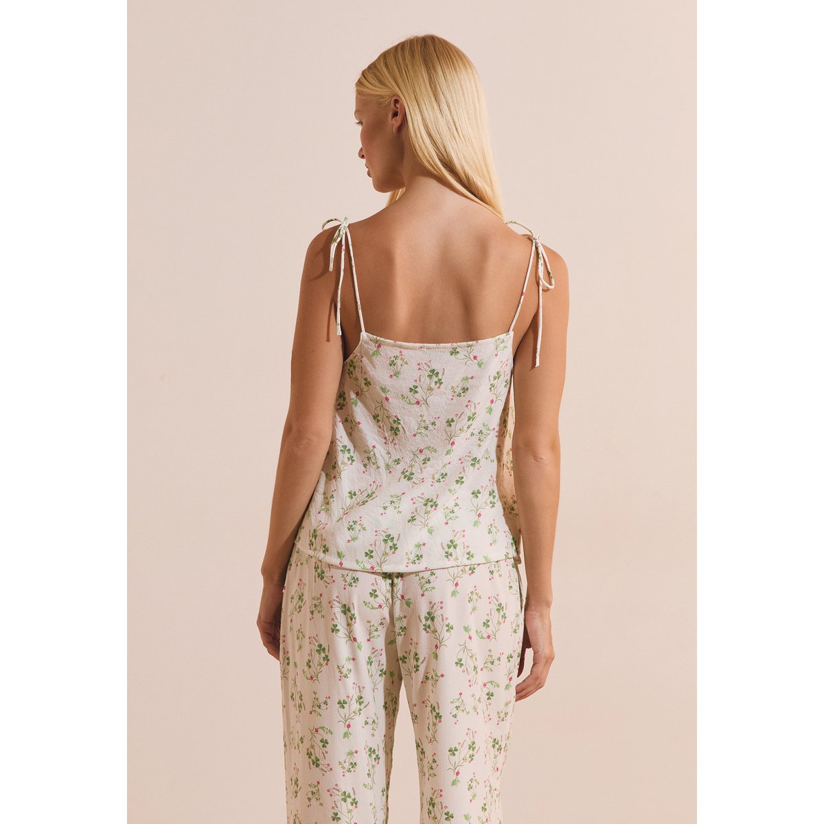 Caraco de pyjama à motifs radis TILLIEUL blanc, ETAM