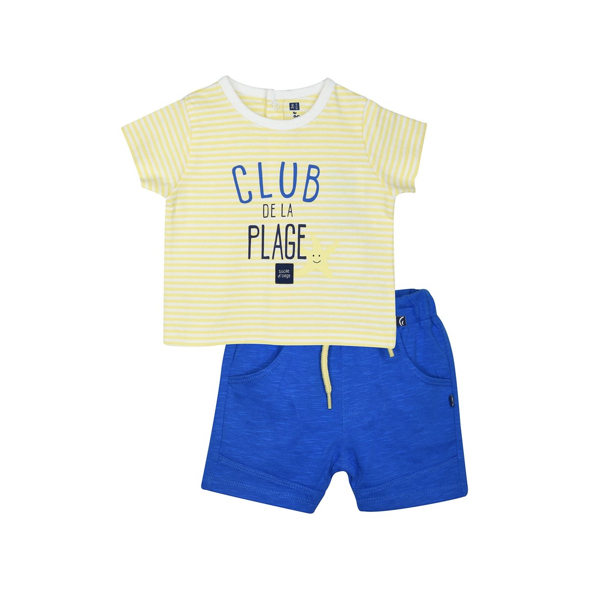 Tee shirt short gecko bebe blanc, SUCRE D'ORGE