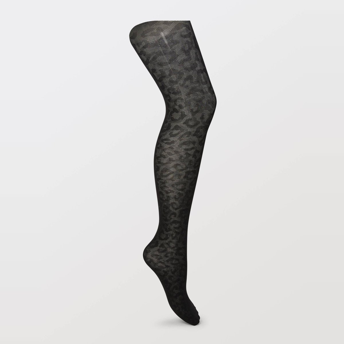 Collant motif léopard noir, MONOPRIX