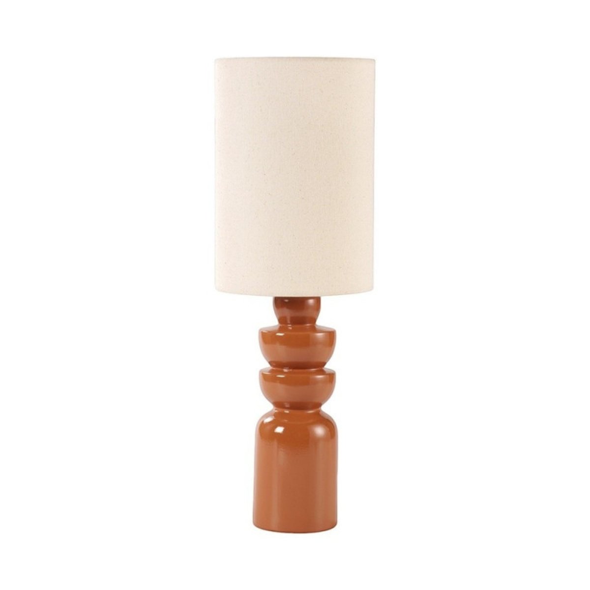 Lampe à poser Intense en céramique brun marron, MILLUMINE