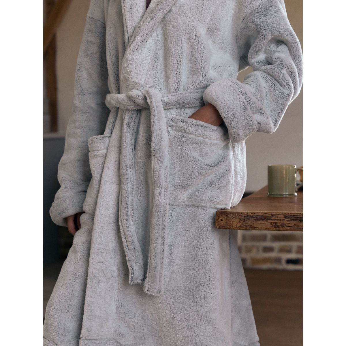 Peignoir neige gris, NEXT