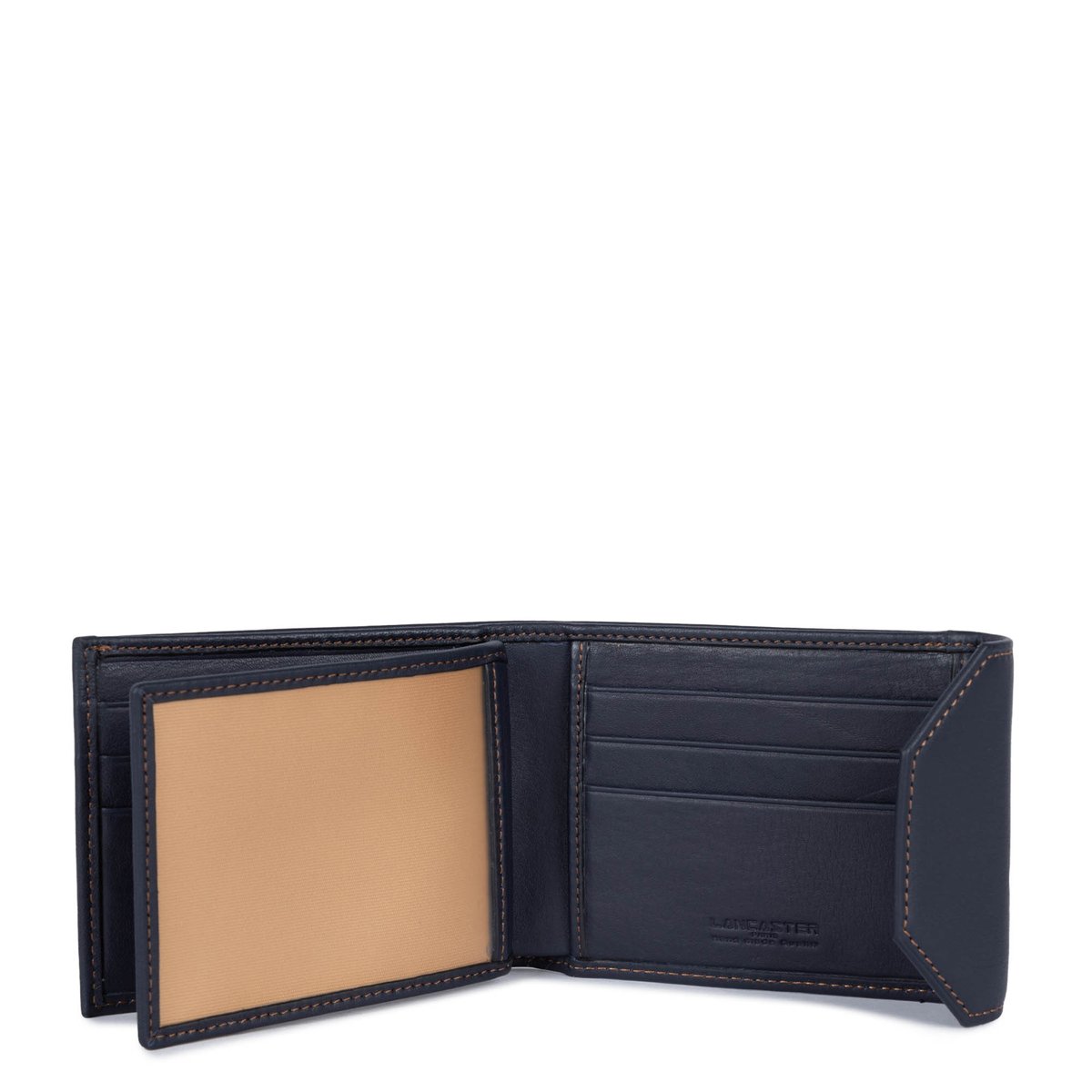Porte-cartes SOFT VINTAGE HOMME bleu fonce - camel, LANCASTER