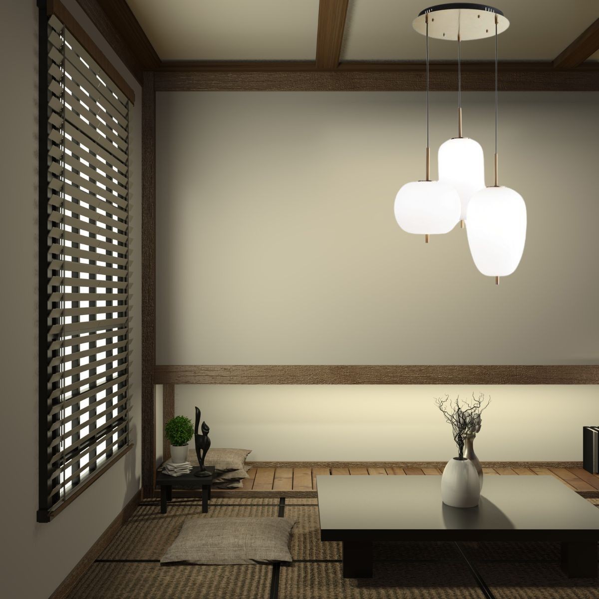 Suspension UMILE laiton noir, IDEAL LUX