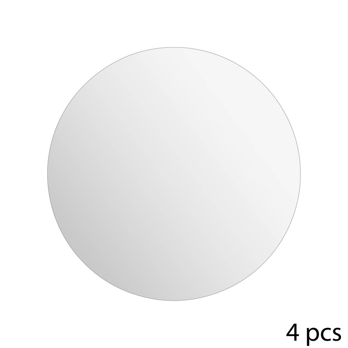 Lot de 4 miroirs adhésifs ronds argent, 5FIVE SIMPLY SMART