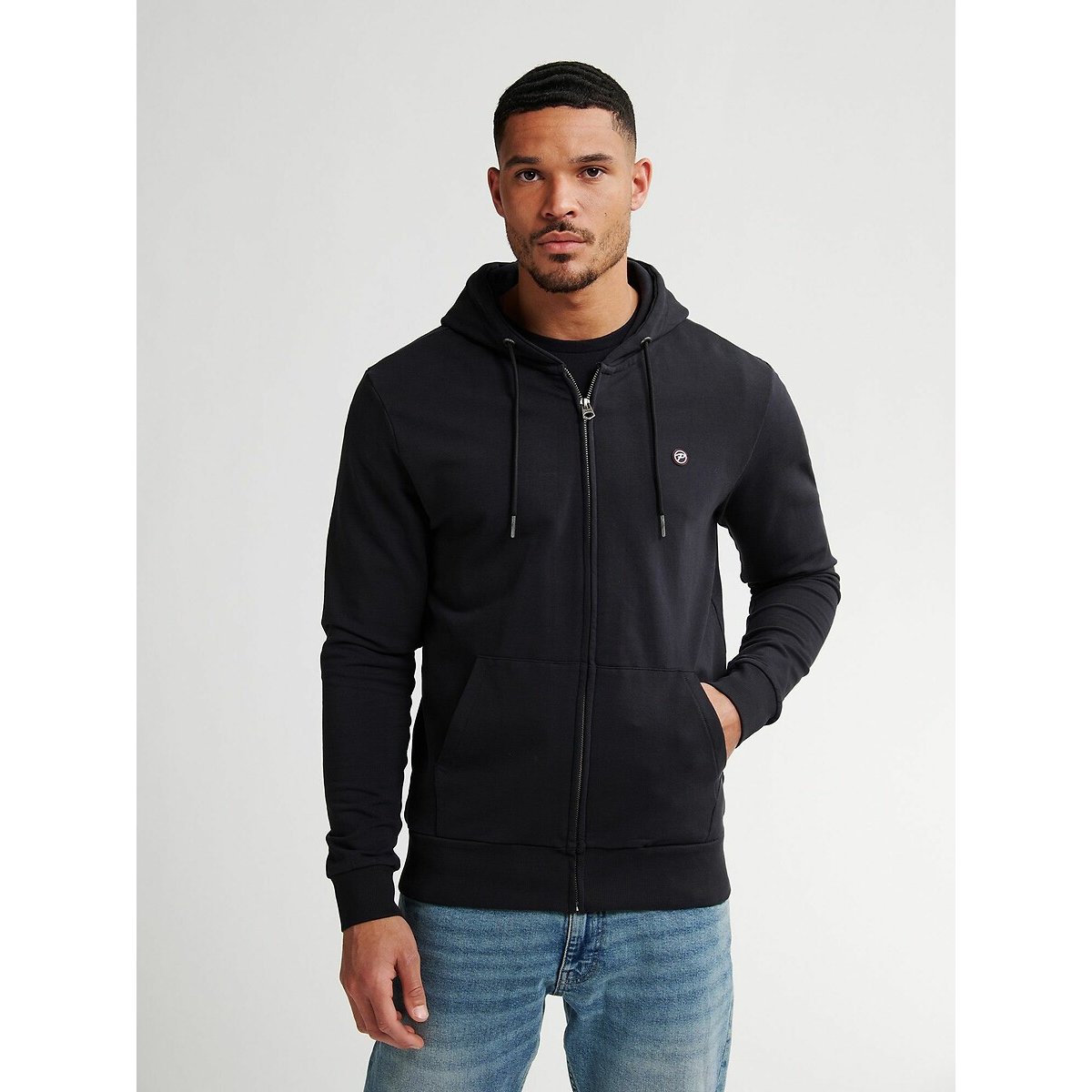Zip-Up Hoodie black, PETROL INDUSTRIES