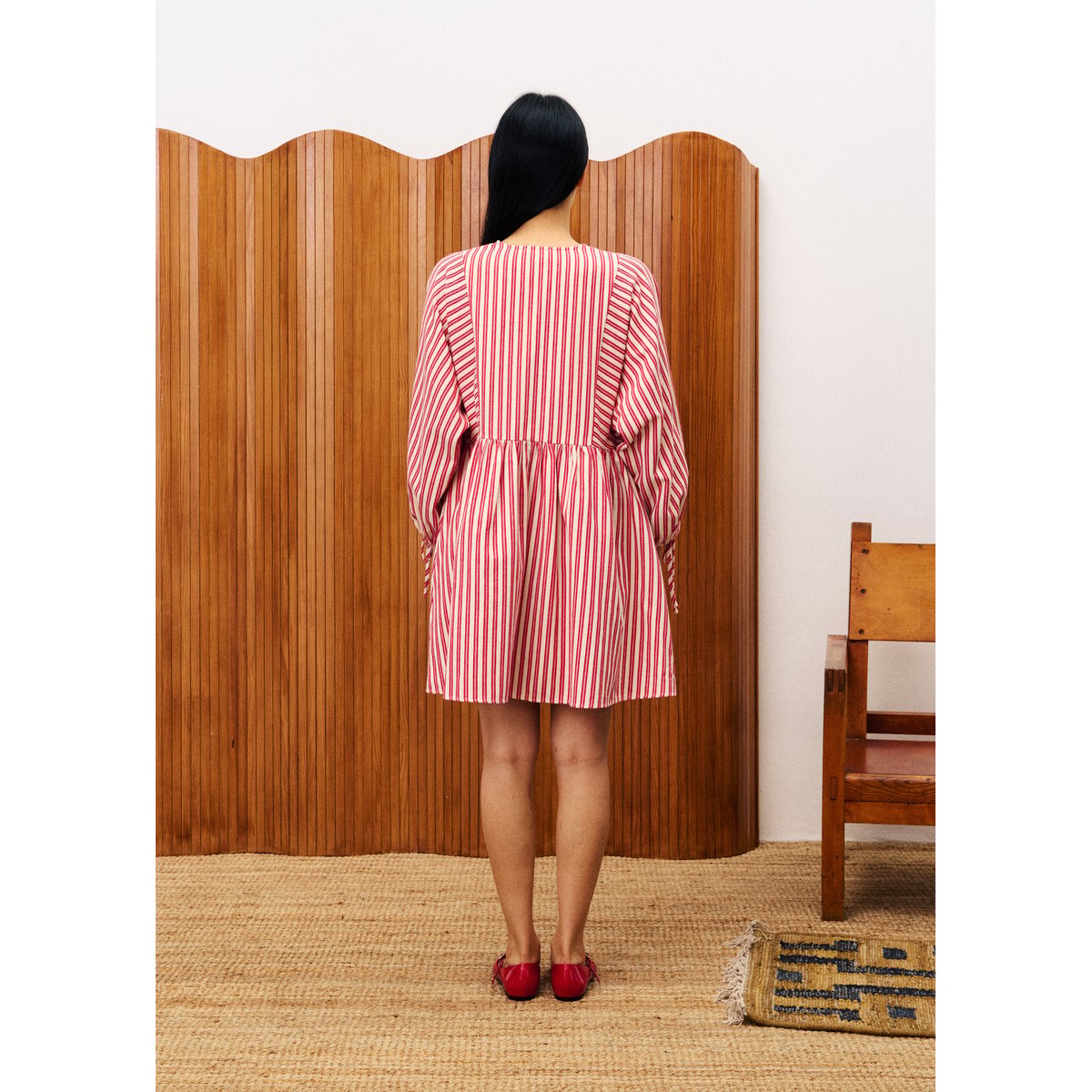 Robe en coton HUXLEY rouge, FRNCH
