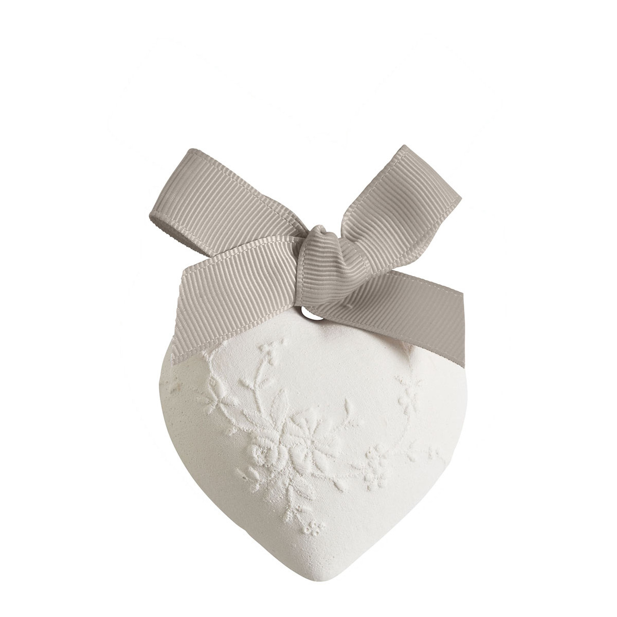Décor parfumé Cœur Brodé - FLEUR DE COTON blanc, MATHILDE M