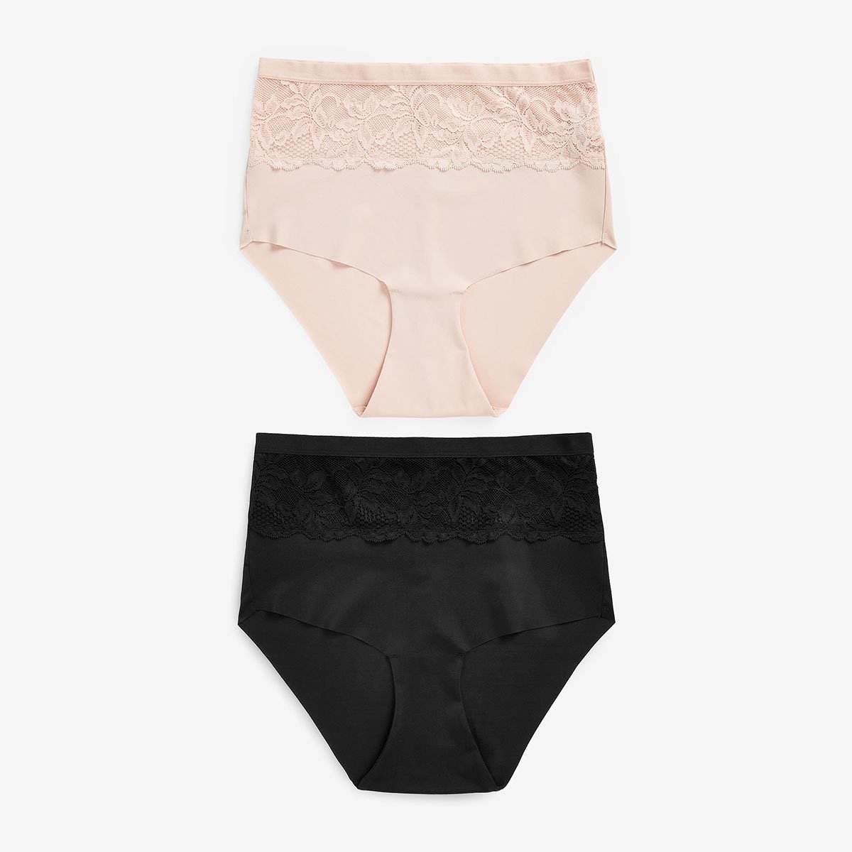 Culottes gainantes taille haute en, lot de 2 noir/nude, NEXT