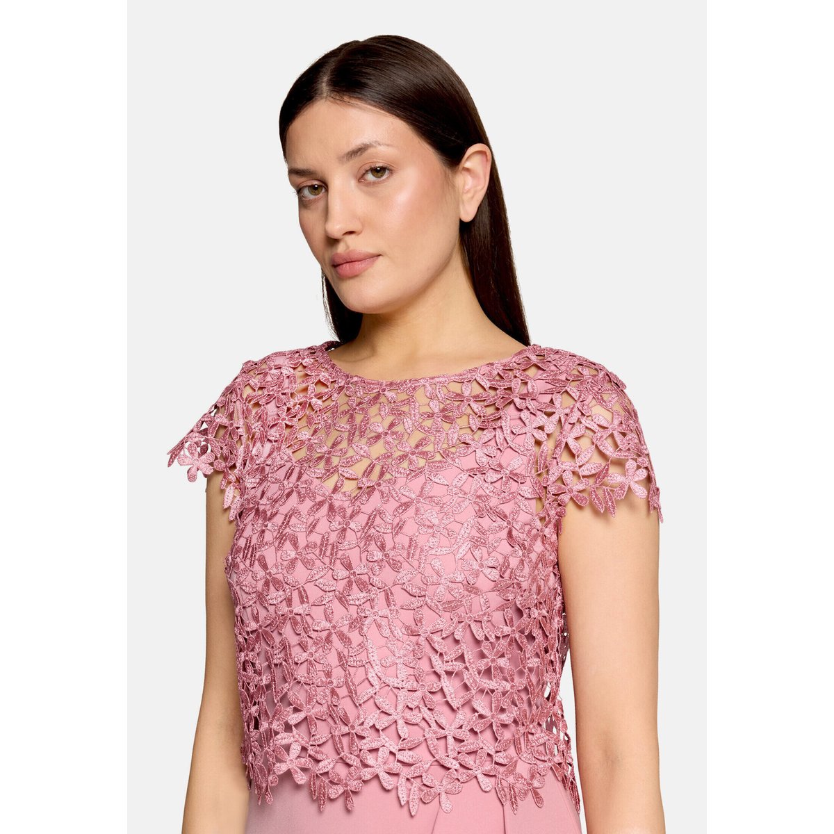 Robe droite en dentelle vintage blossom, VERA MONT