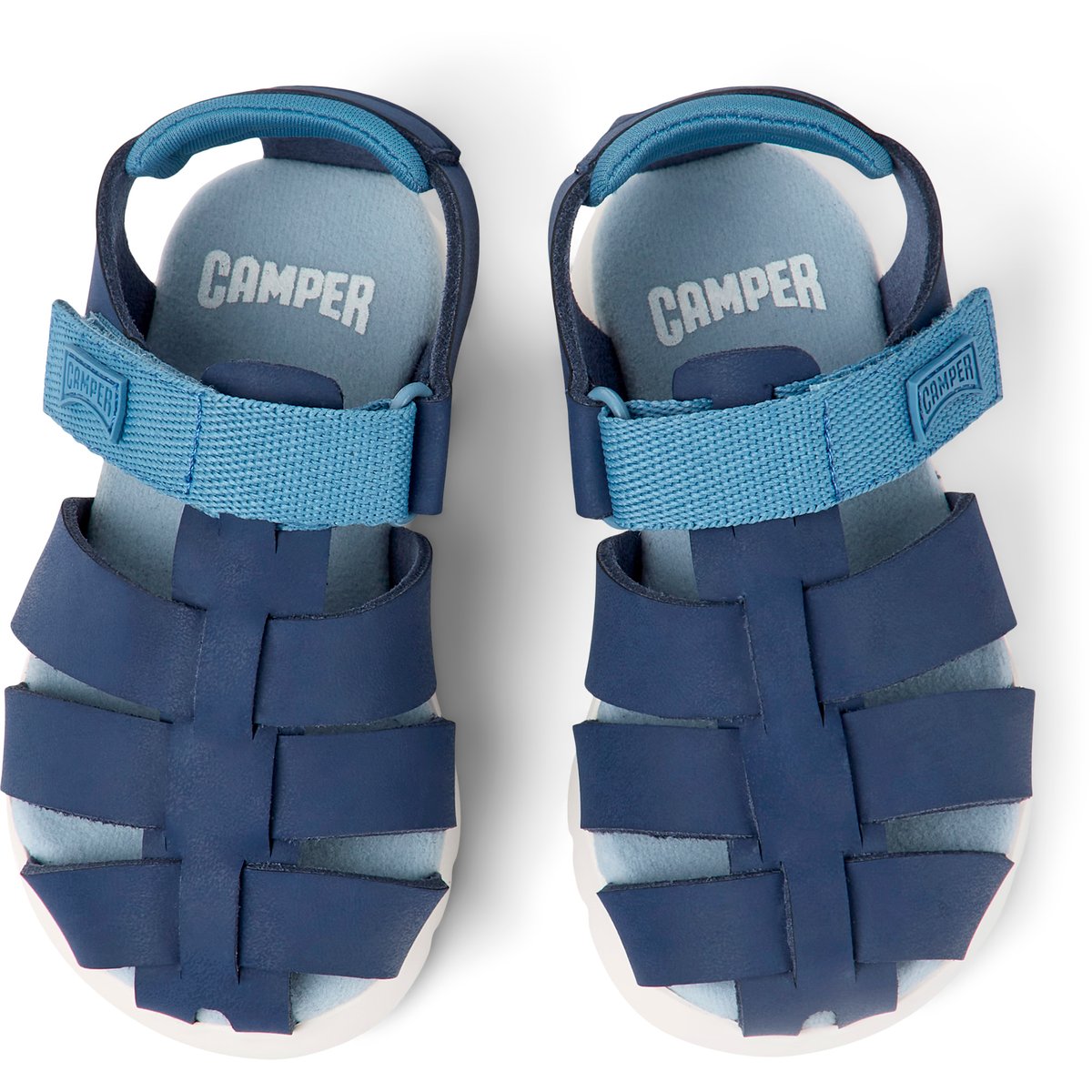 Sandales Oruga cuir bleu, CAMPER