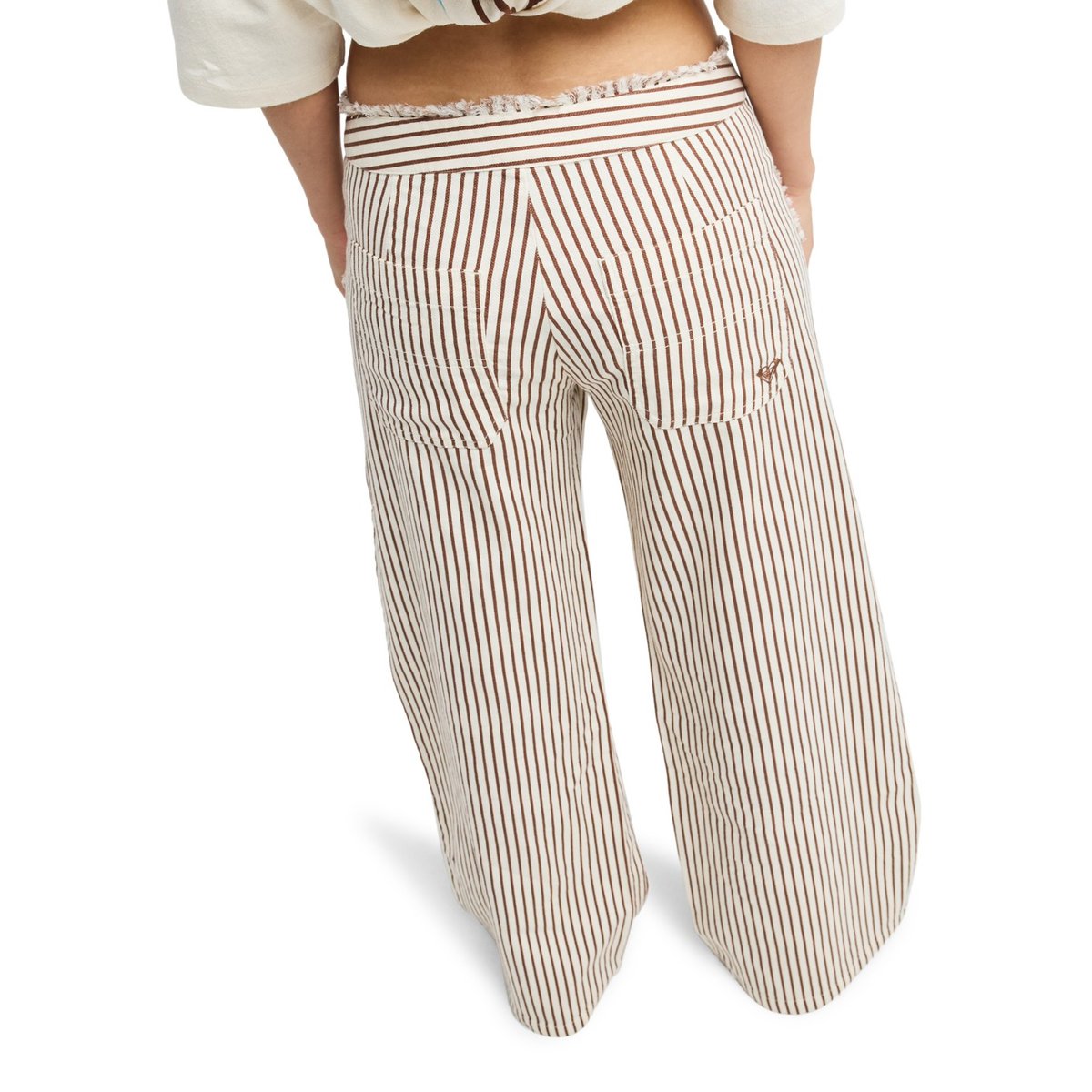 Pantalon à rayures ROUGH AROUND EDGES. noir butternut linso stripe, ROXY