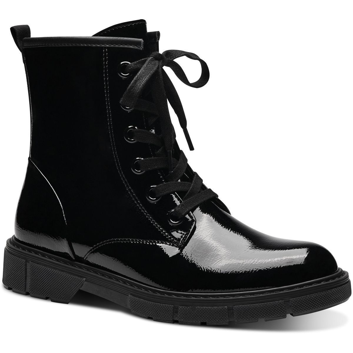 Bottine talon bloc noir laque, MARCO TOZZI