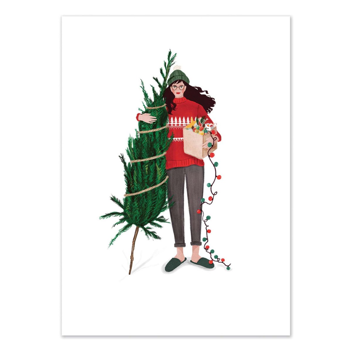 Affiche d'art - Christmas Tree - Maja Tomljanovic rouge, WALL EDITIONS