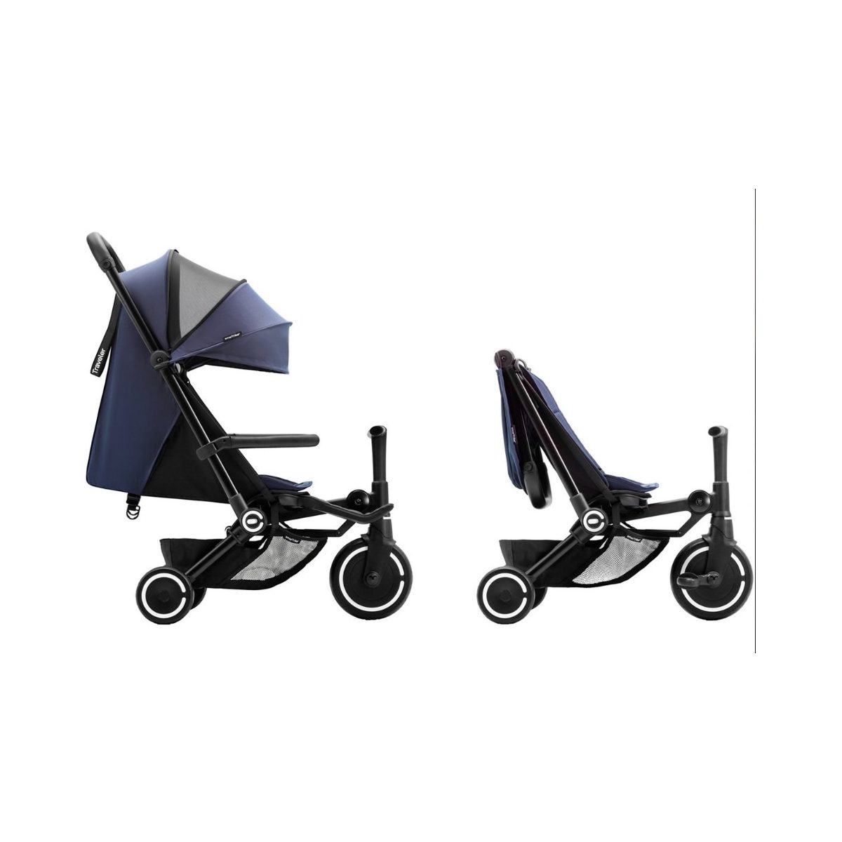 SmarTrike tricycle Xtend Traveler bleu marine couleur unique, SMARTRIKE