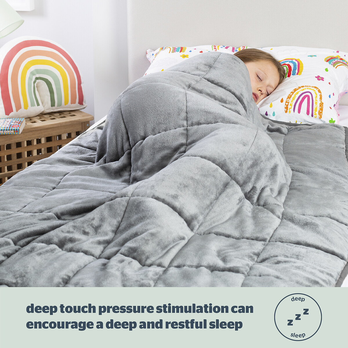 Kids 3kg Weighted Blanket grey, SILENTNIGHT