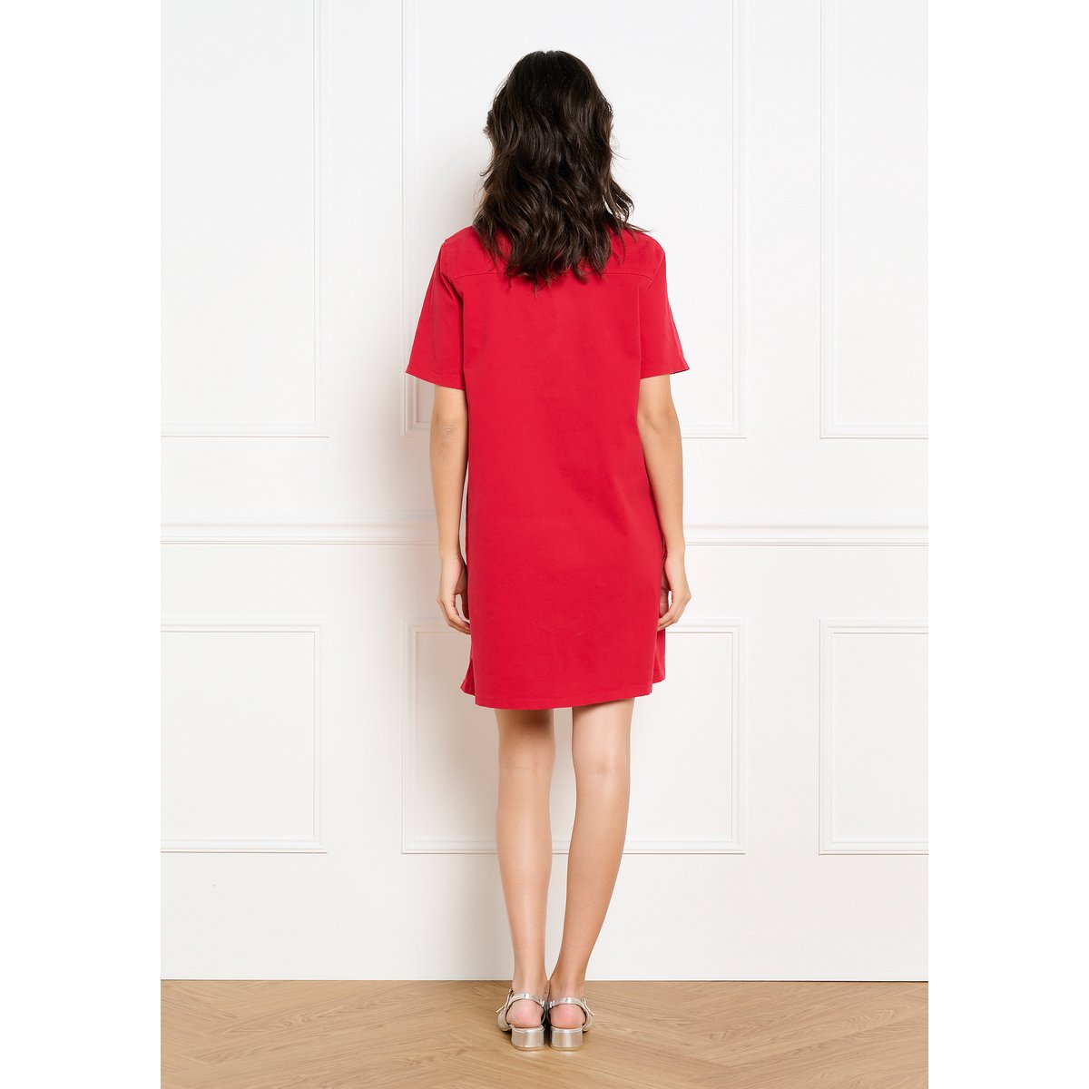 Robe polo à poches rouge, LOLALIZA