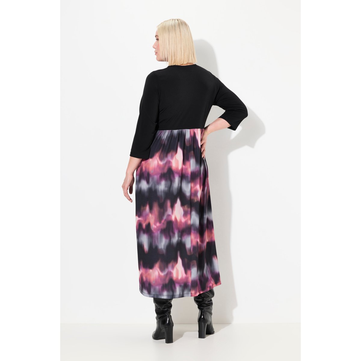 Robe en jersey noir, ULLA POPKEN