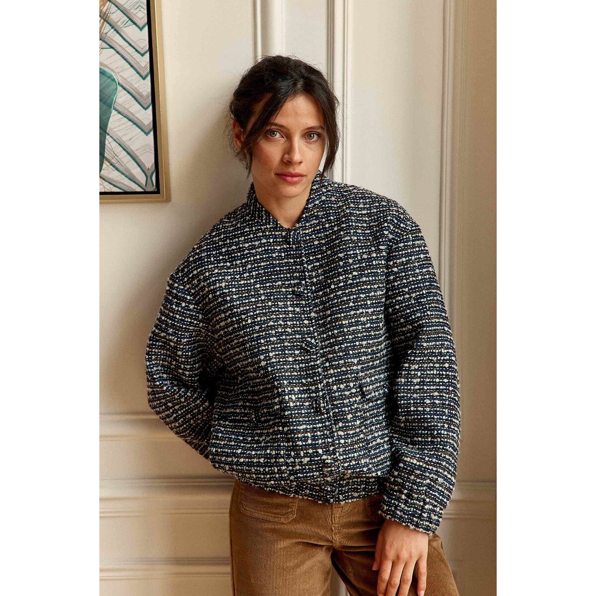 Vesper Loose-Fitting Tweed Jacket navy, LA PETITE ETOILE