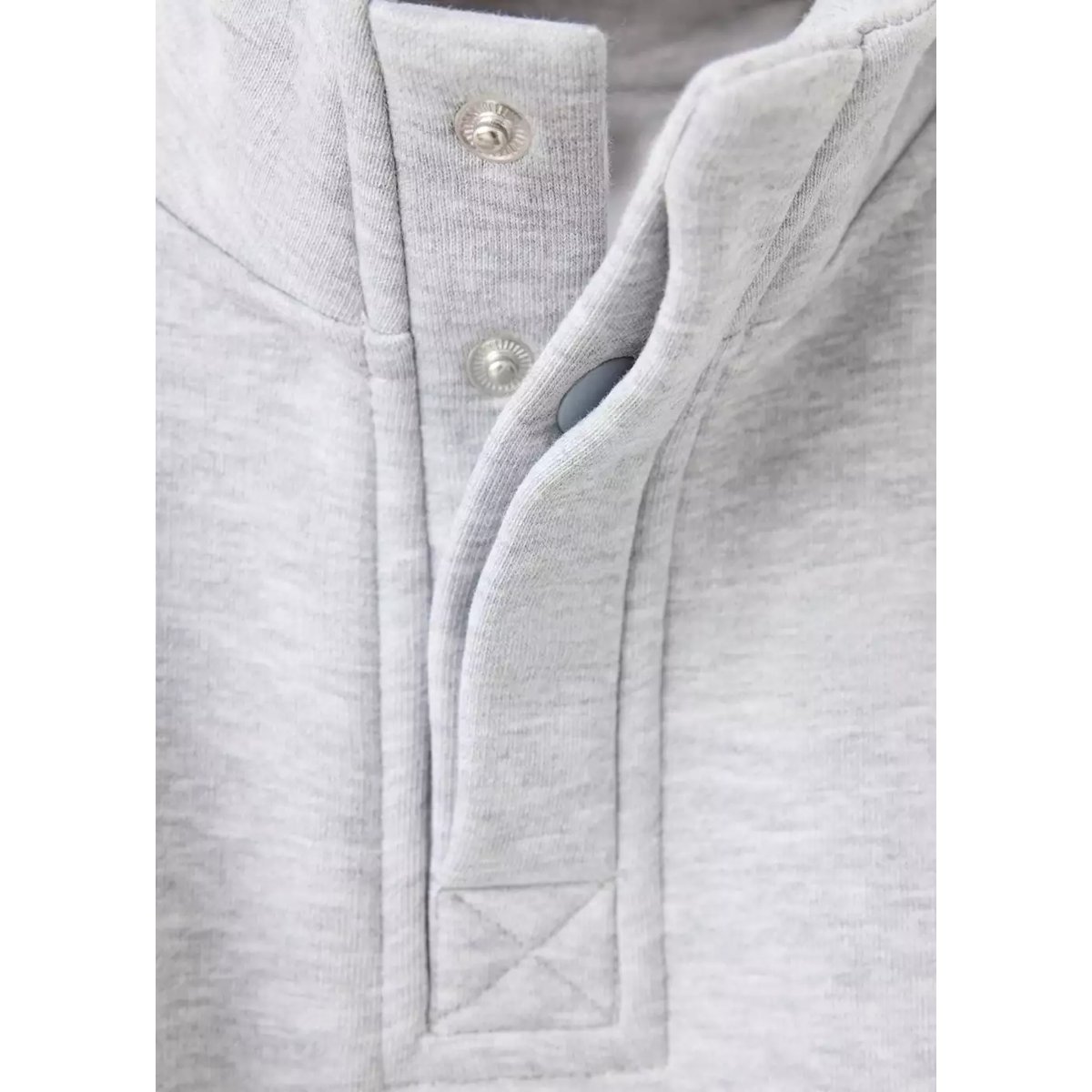 Sweat-shirt à col montant, coupe ballon gris chiné moyen, MANGO KIDS