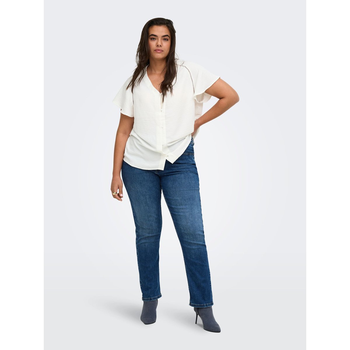 Jean Slim medium blue denim 1, ONLY CARMAKOMA