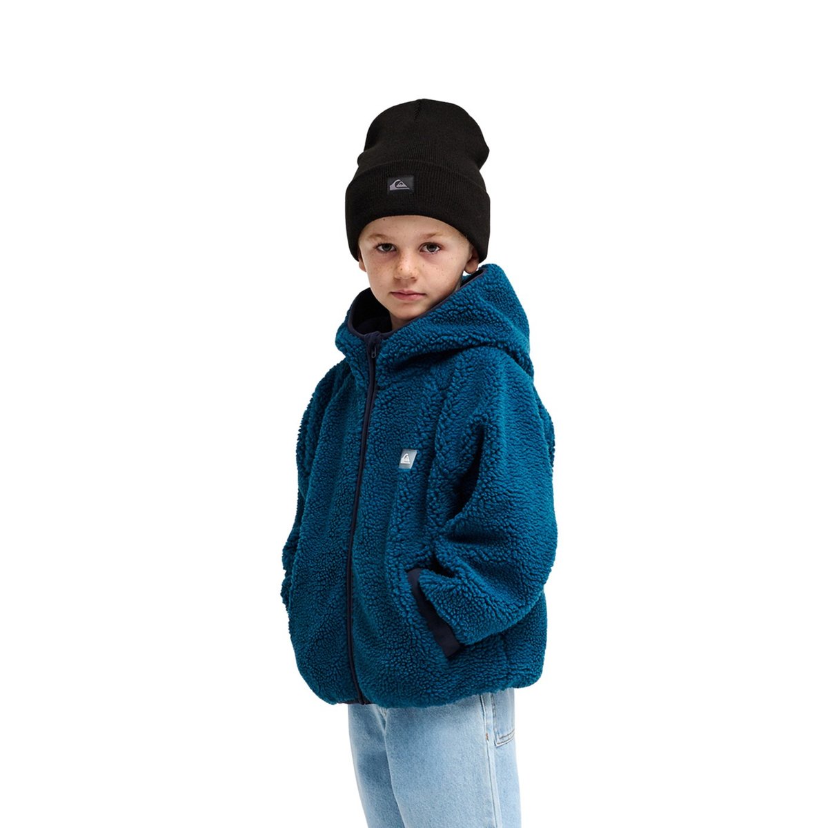 Sweat zippé à capuche SLALOM POLAR bleu blue coral, QUIKSILVER