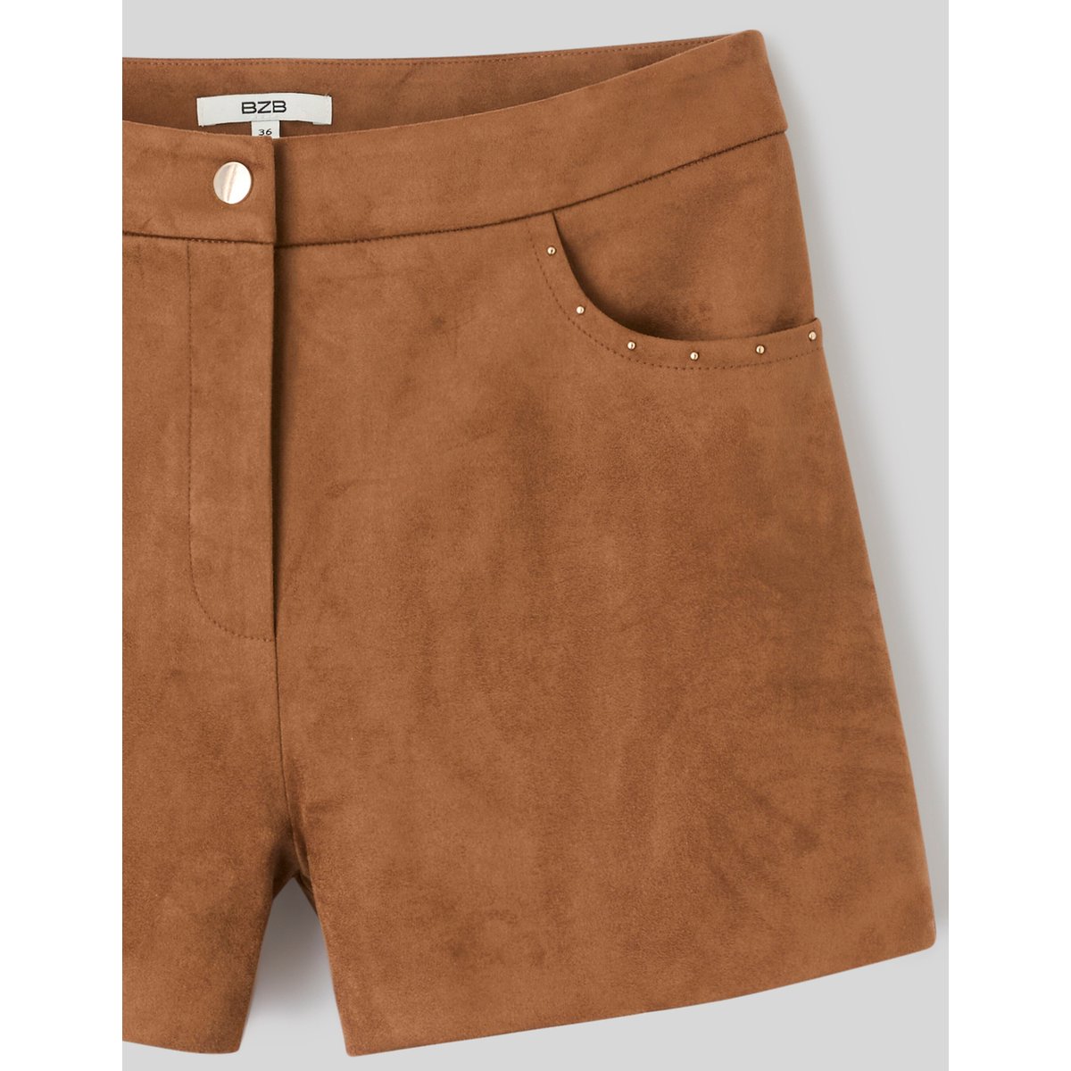 Short en suèdine marron foncée, BZB