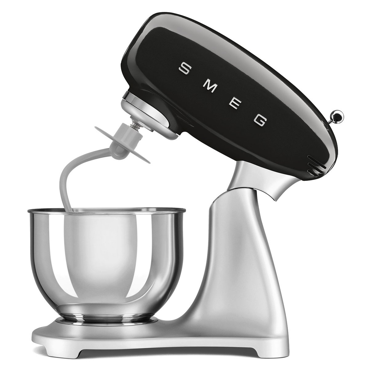 Robot patissier socle inox SMF04 noir brillant, SMEG
