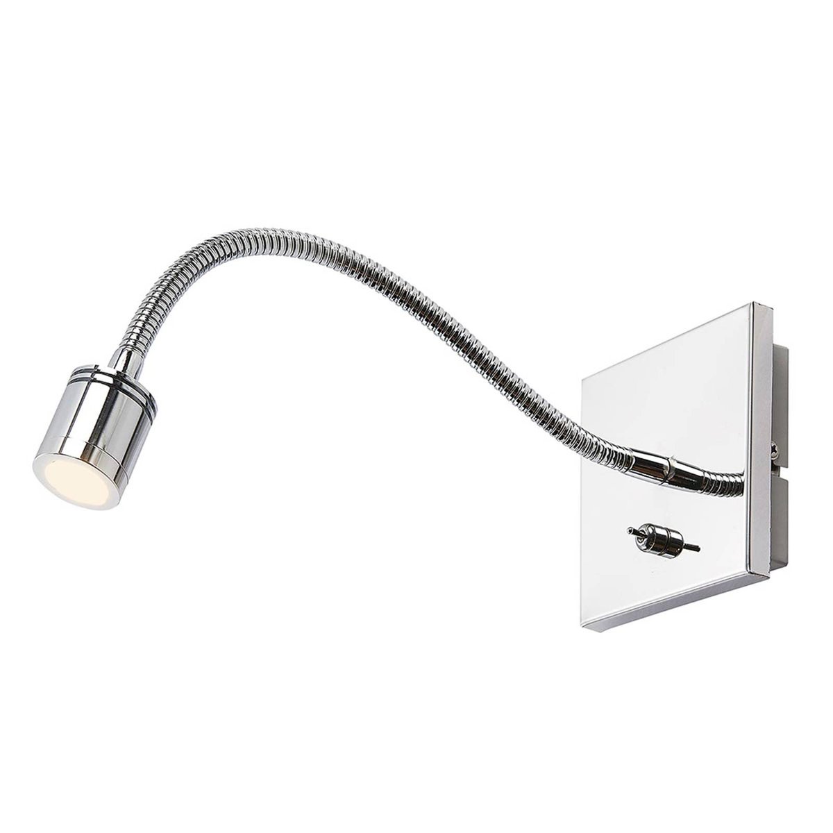 Applique en métal moderneLED, Berfin chromé, transparent, LINDBY