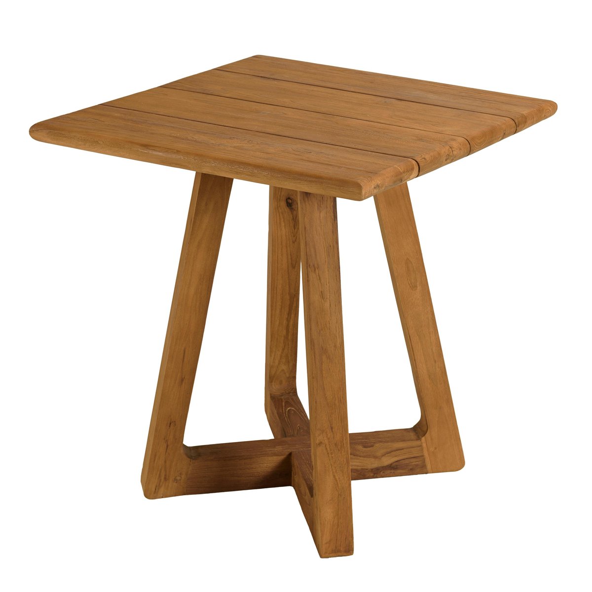 Table de jardin carrée 70 cm en teck recyclé ORIA bois naturel, PIER IMPORT