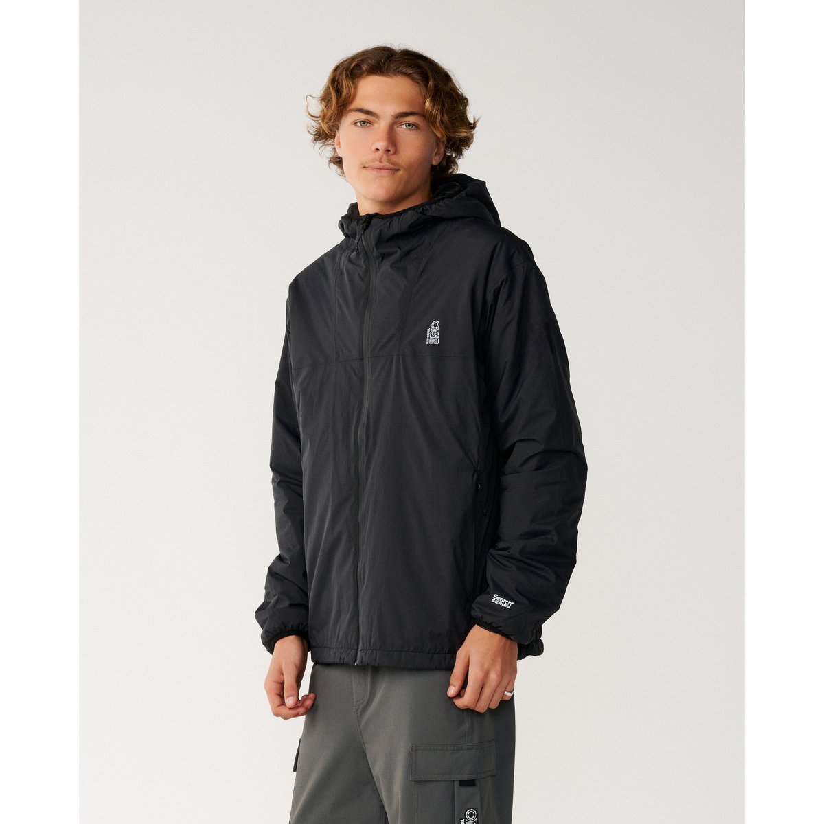 Veste SEARCH SERIES Packable Puffer noir, RIP CURL