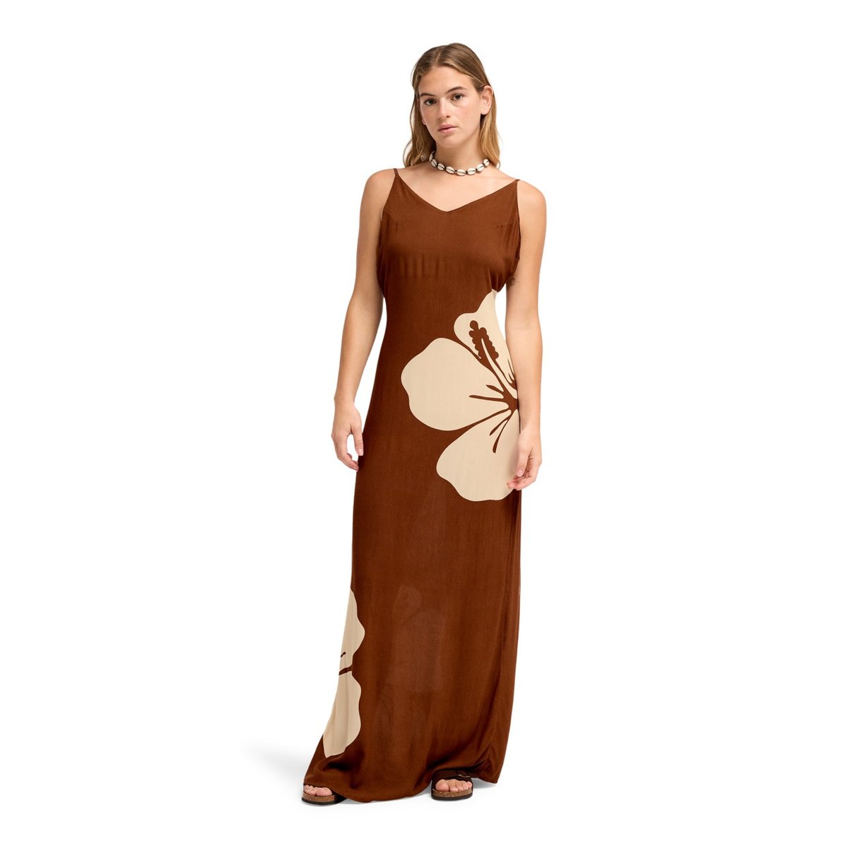 Robe à bretelles BEND LIKE MERMAID. marron cappuccino, ROXY
