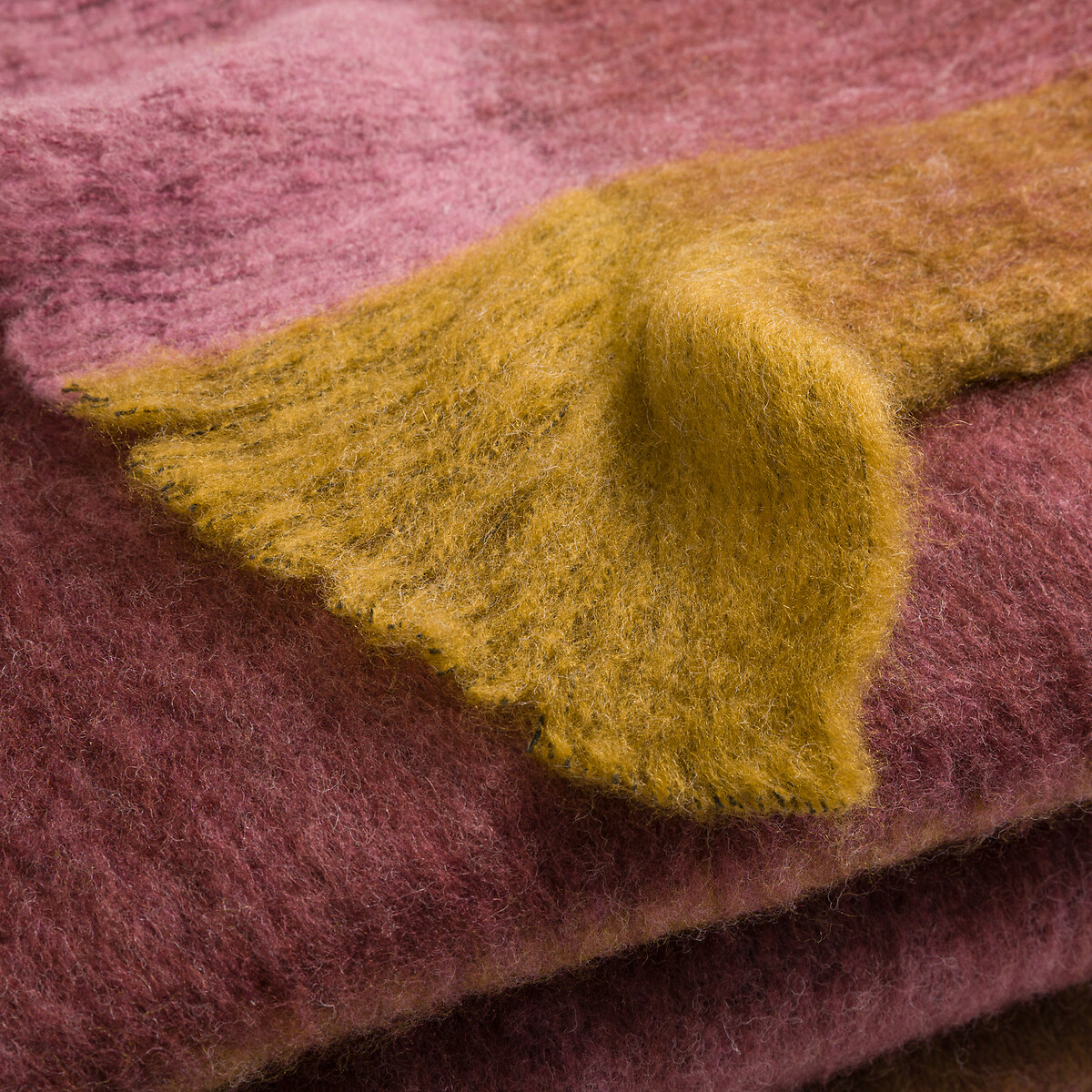 Colcha de cuadros multicolor, Merize borgoña, LA REDOUTE INTERIEURS