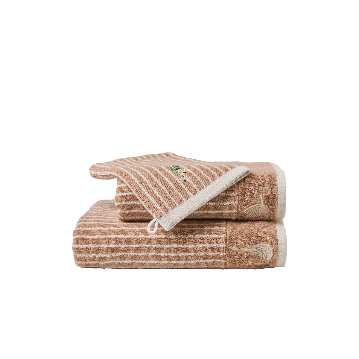 Cape de bain coton bio CÉLESTINE moka, CARRE BLANC