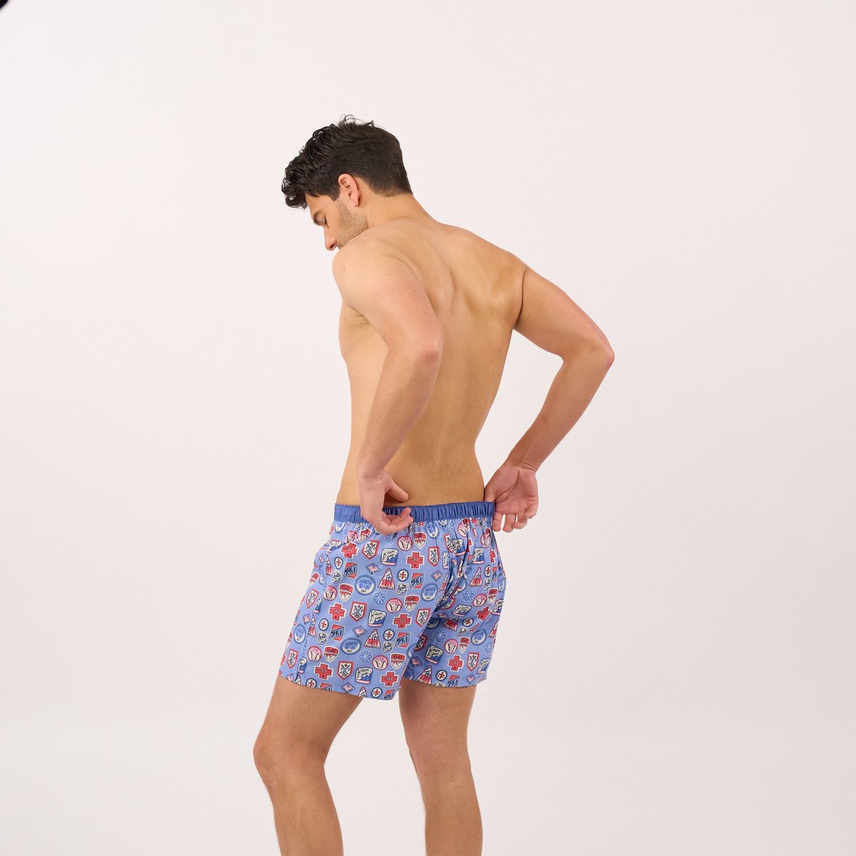 Caleçon en coton biologique FANTAISIE bleu, BILLYBELT
