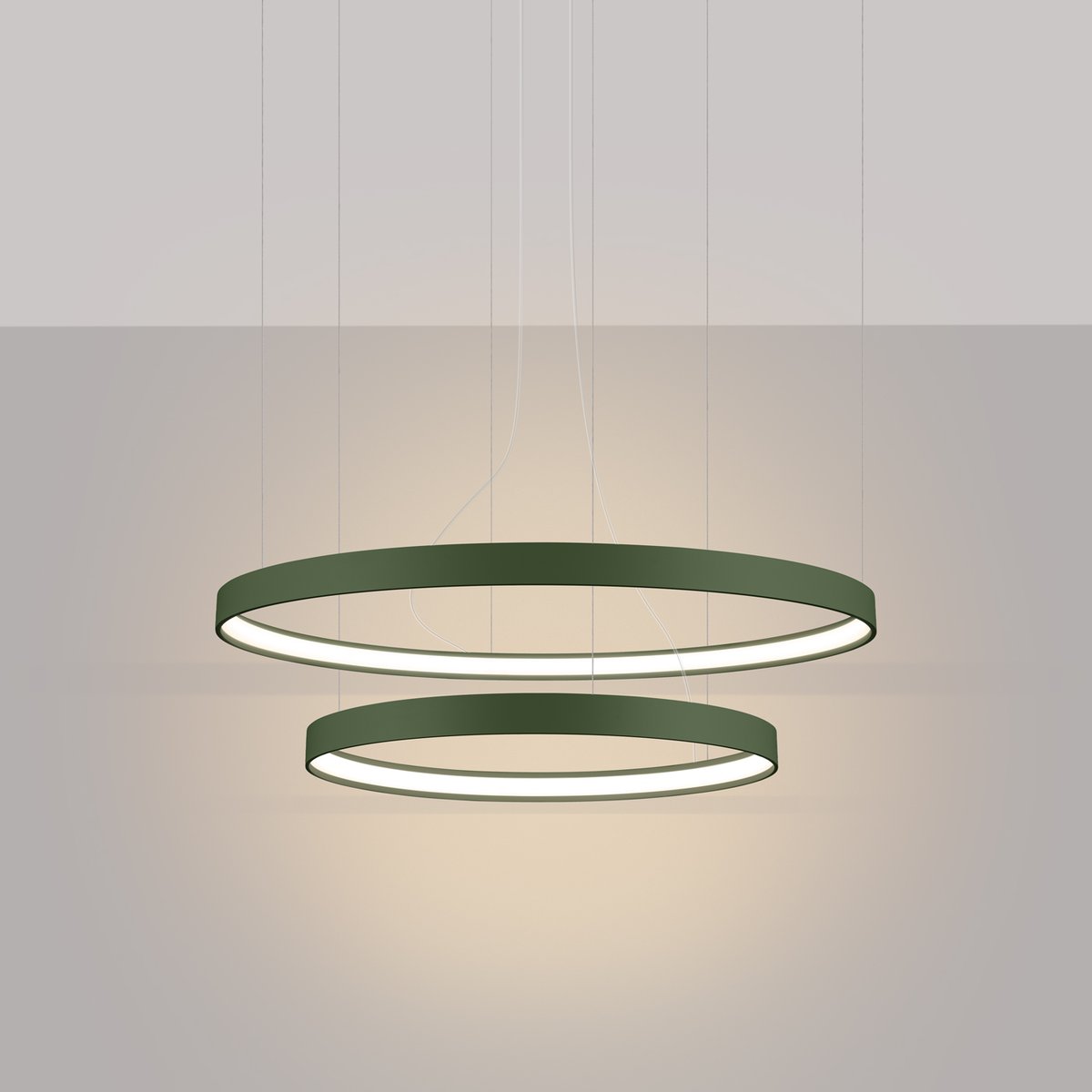 Lustre Aluminium Vert Olive LED 2 Rio vert olive, EDEN