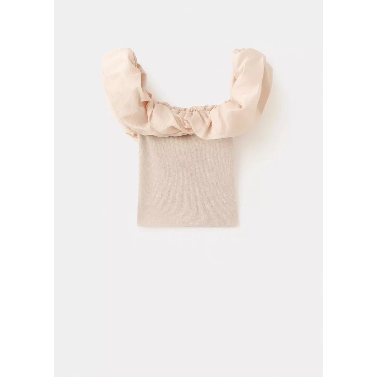 Top bustier maille écru, MANGO